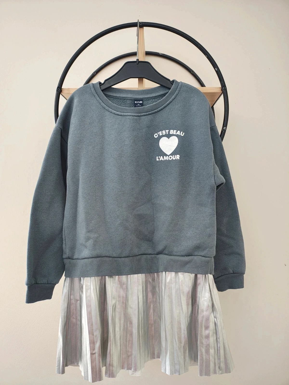 8 ans robe bi matière kiabi